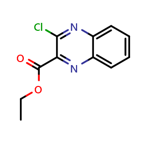 Chemical structure of Ethyl 3-Chloroquinoxaline-2-carboxylate , CAS 49679-45-0, AChemBlock U136768