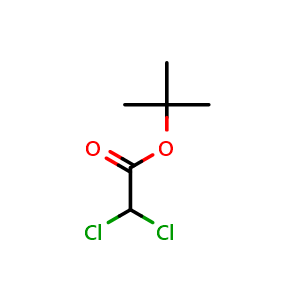 Chemical structure of tert-Butyl 2,2-Dichloroacetate , CAS 49653-47-6, AChemBlock U136771
