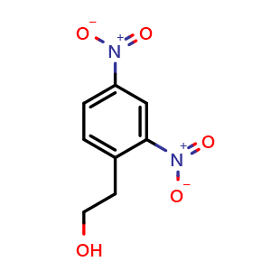 Chemical structure of 2,4-Dinitrophenethyl Alcohol , CAS 4836-69-5, AChemBlock U136783