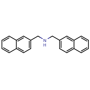 Chemical structure of Bis(2-naphthalenylmethyl)amine , CAS 47304-99-4, AChemBlock U136806