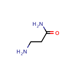 Chemical structure of 3-Aminopropanamide , CAS 4726-85-6, AChemBlock U136807