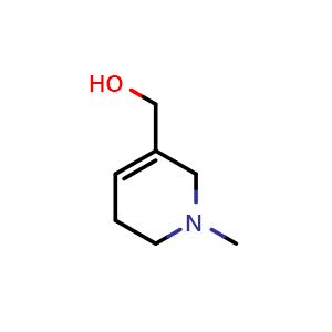 Chemical structure of 1-Methyl-1,2,5,6-tetrahydropyridine-3-methanol , CAS 4684-84-8, AChemBlock U136809