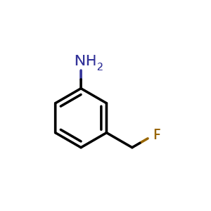 Chemical structure of 3-(Fluoromethyl)aniline , CAS 456-46-2, AChemBlock U136826