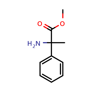 Chemical structure of Methyl 2-Amino-2-phenylpropionate , CAS 4507-41-9, AChemBlock U136834