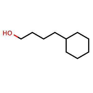 Chemical structure of 4-Cyclohexylbutan-1-ol , CAS 4441-57-0, AChemBlock U136852