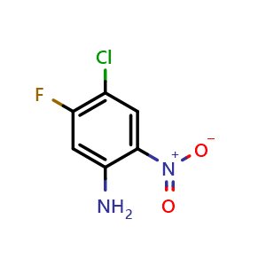 Chemical structure of 4-Chloro-5-fluoro-2-nitroaniline , CAS 428871-64-1, AChemBlock U136878