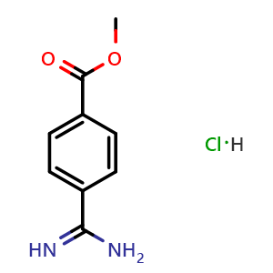 Chemical structure of Methyl 4-Carbamimidoylbenzoate hydrochloride , CAS 42823-73-4, AChemBlock U136881