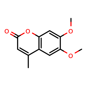 Chemical structure of 6,7-Dimethoxy-4-methylcoumarin , CAS 4281-40-7, AChemBlock U136883