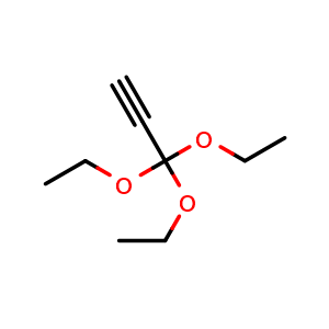 Chemical structure of 3,3,3-Triethoxy-1-propyne , CAS 42217-00-5, AChemBlock U136894