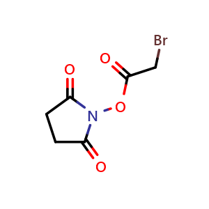 Chemical structure of N-Succinimidyl Bromoacetate , CAS 42014-51-7, AChemBlock U136897