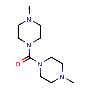 Chemical structure of Bis(4-methyl-1-piperazinyl)methanone , CAS 4180-30-7, AChemBlock U136902