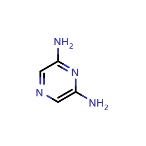Chemical structure of 2,6-diaminopyrazine , CAS 41536-80-5, AChemBlock U136908