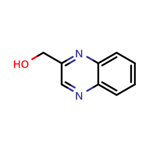 Chemical structure of 2-(Hydroxymethyl)quinoxaline , CAS 41242-94-8, AChemBlock U136911