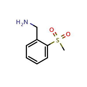Chemical structure of 2-(Methylsulfonyl)benzylamine , CAS 410545-65-2, AChemBlock U136918