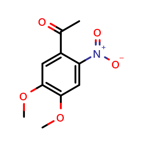 Chemical structure of 4',5'-Dimethoxy-2'-nitroacetophenone , CAS 4101-32-0, AChemBlock U136923