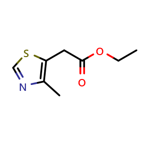 Chemical structure of Ethyl 2-(4-Methyl-5-thiazolyl)acetate , CAS 406727-23-9, AChemBlock U136937