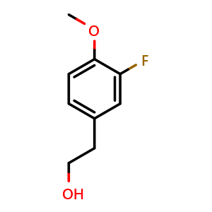Chemical structure of 3-Fluoro-4-methoxyphenethyl Alcohol , CAS 404-91-1, AChemBlock U136948