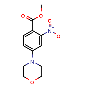 Chemical structure of Methyl 4-Morpholino-2-nitrobenzoate , CAS 404010-97-5, AChemBlock U136953