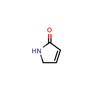 Chemical structure of 3-Pyrroline-2-one , CAS 4031-15-6, AChemBlock U136958