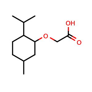 Chemical structure of (-)-Menthyloxyacetic acid , CAS 40248-63-3, AChemBlock U136962
