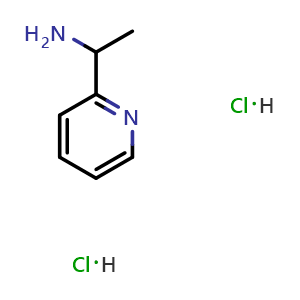 Chemical structure of 1-(2-Pyridyl)ethylamine dihydrochloride , CAS 40154-81-2, AChemBlock U136966