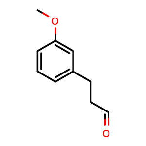 Chemical structure of 3-(3-Methoxyphenyl)propionaldehyde , CAS 40138-66-7, AChemBlock U136968