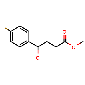 Chemical structure of Methyl 4-(4-Fluorophenyl)-4-oxobutanoate , CAS 39560-31-1, AChemBlock U136991