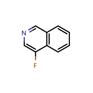 Chemical structure of 4-Fluoroisoquinoline , CAS 394-67-2, AChemBlock U136995