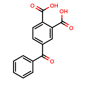 Chemical structure of 4-Benzoylphthalic acid , CAS 3885-88-9, AChemBlock U137011
