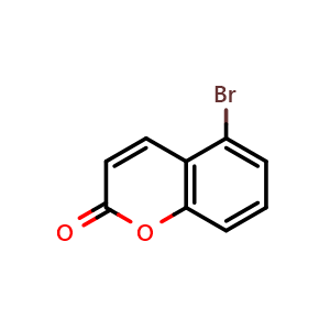 Chemical structure of 5-Bromo-2H-chromen-2-one , CAS 38169-99-2, AChemBlock U137029