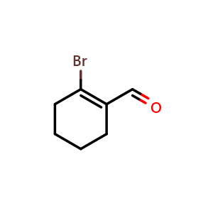 Chemical structure of 2-Bromo-1-cyclohexenecarbaldehyde , CAS 38127-47-8, AChemBlock U137030