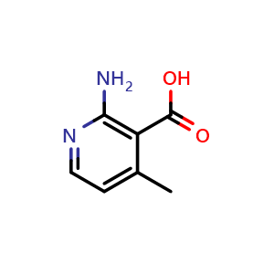 Chemical structure of 2-Amino-4-methylnicotinic acid , CAS 38076-82-3, AChemBlock U137032