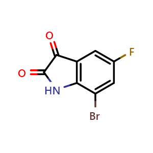 Chemical structure of 7-Bromo-5-fluoroisatin , CAS 380431-78-7, AChemBlock U137035