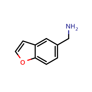 Chemical structure of 5-(Aminomethyl)benzofuran , CAS 37798-08-6, AChemBlock U137045