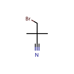 Chemical structure of 3-Bromo-2,2-dimethylpropanenitrile , CAS 37647-55-5, AChemBlock U137048