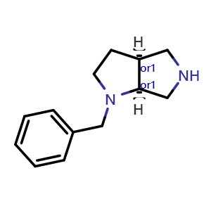 Chemical structure of cis-1-Benzylhexahydropyrrolo[3,4-b]pyrrole , CAS 370879-92-8, AChemBlock U137068