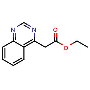 Chemical structure of Ethyl quinazoline-4-acetate , CAS 36926-85-9, AChemBlock U137077