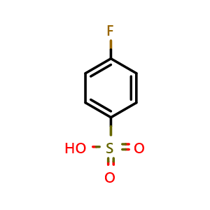 Chemical structure of 4-Fluorobenzenesulphonic acid , CAS 368-88-7, AChemBlock U137078