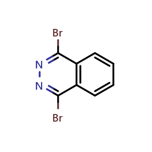 Chemical structure of 1,4-Dibromophthalazine , CAS 3660-90-0, AChemBlock U137084