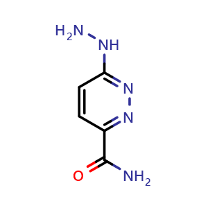 Chemical structure of 6-Hydrazinopyridazine-3-carboxamide , CAS 3614-47-9, AChemBlock U137097