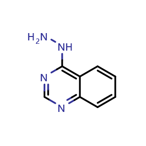 Chemical structure of 4-Hydrazinoquinazoline , CAS 36075-44-2, AChemBlock U137100