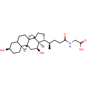 Chemical structure of Glycodeoxycholic acid , CAS 360-65-6, AChemBlock U137101