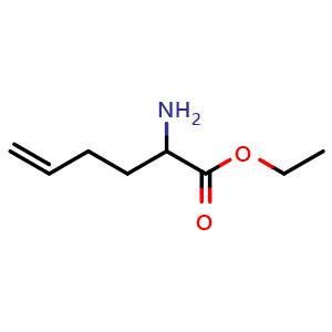 Chemical structure of Ethyl 2-Amino-5-hexenoate , CAS 360059-80-9, AChemBlock U137105