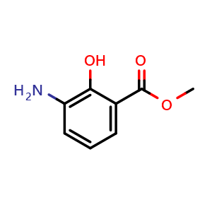 Chemical structure of Methyl 3-Amino-2-hydroxybenzoate , CAS 35748-34-6, AChemBlock U137110