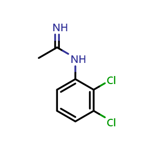 Chemical structure of N-(2,3-Dichlorophenyl)acetimidamide , CAS 35372-39-5, AChemBlock U137124