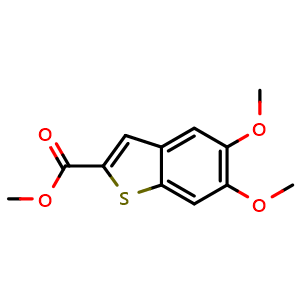 Chemical structure of Methyl 5,6-Dimethoxybenzothiophene-2-carboxylate , CAS 35212-99-8, AChemBlock U137139