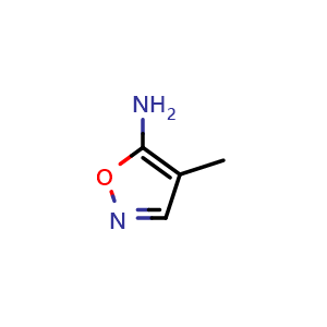 Chemical structure of 5-Amino-4-methylisoxazole , CAS 35143-75-0, AChemBlock U137142
