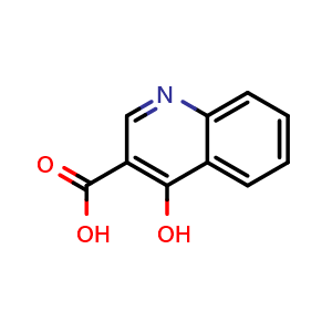 Chemical structure of 4-Hydroxy-quinoline-3-carboxylic acid , CAS 34785-11-0, AChemBlock U137157
