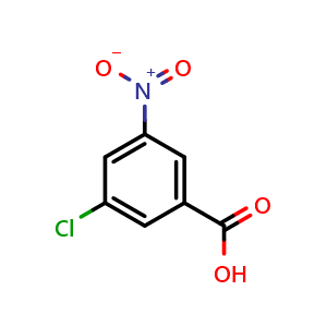 Chemical structure of 3-Chloro-5-nitrobenzoic acid , CAS 34662-36-7, AChemBlock U137163