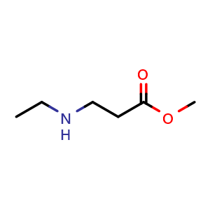 Chemical structure of Methyl 3-(Ethylamino)propanoate , CAS 3440-30-0, AChemBlock U137172